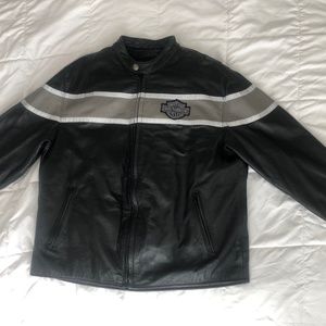 Mens Leather Motorcycle Jacket, Harley Davidson L/XL